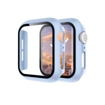 Coque+Film Protection d'écran en Verre trempé Pour iWatch 41mm